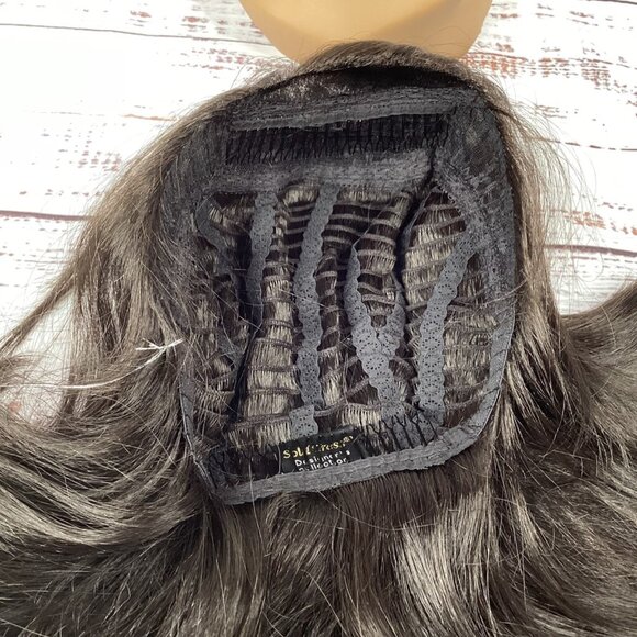 Fonda #2 Darkest Brown Partial Lace 1/2 Wig Lace Front New Synthetic Hair - Picture 7 of 7